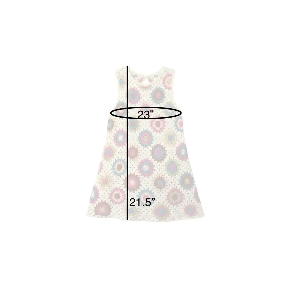 Zara Crochet Knit Dress Size 5 Years ( 110cm), Multicolored